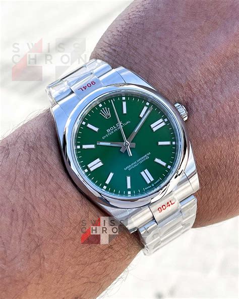 rolex oyster perpetual green 41mm|rolex oyster perpetual 41mm blue.